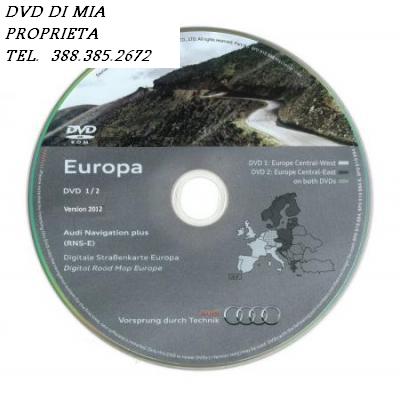 DVD/CD NAVIGAZIONE AUDI 2012*AGGIORNAMENTO MAPPA NAVIGATORE AUDI MMI/RNS-E 2012