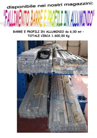 Stock barre e profili in alluminio 
