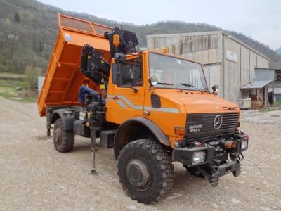  Unimog  U2150  +  Gru Hiab 125 + Neve 