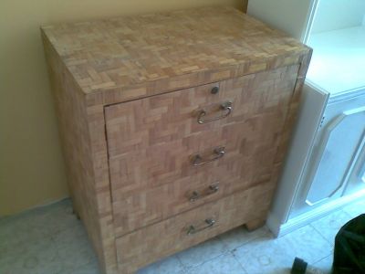 coppia mobiletti in bamboo intrecciato